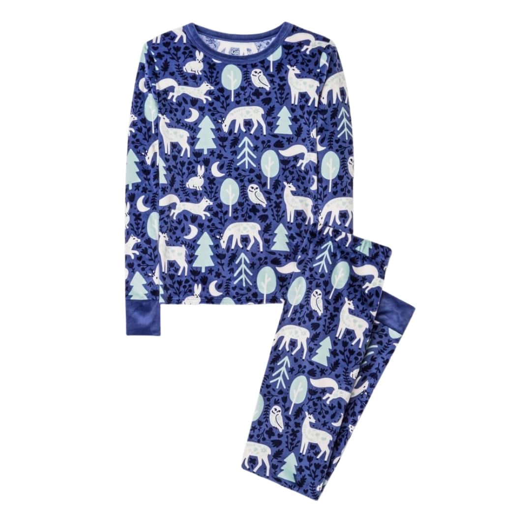 CAT & JACK Girls Pajamas M / Navy CAT & JACK - Kids - Forest Animals Print Pajama Set