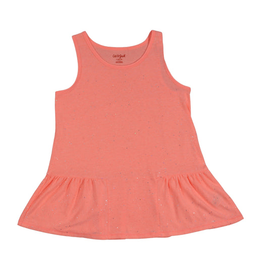 CAT & JACK Girls Tops L / Coral CAT & JACK - Kids - Dotted In Glitter All Over Blouse