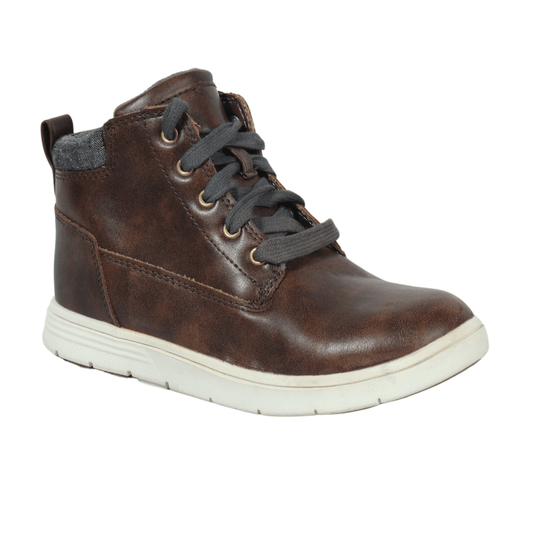 CAT & JACK Kids Shoes 32 / Brown CAT & JACK - Faux leather side zipper sneakers