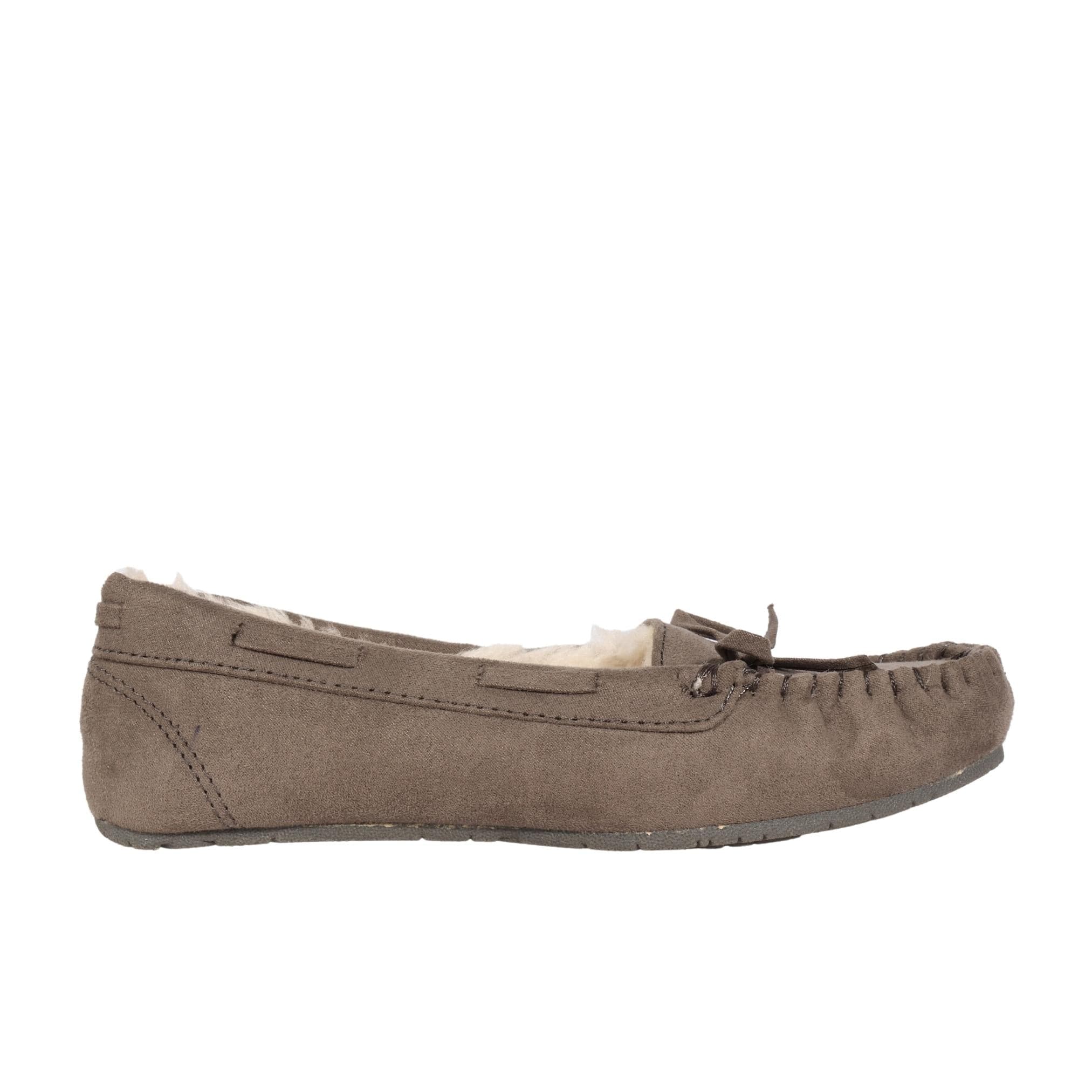 Clarks Moccasin Slippers Women's Size 10 Brown Suede Faux Fur Comfort Slip  On | eBay