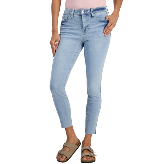 CELEBRITY PINK Womens Bottoms CELEBRITY PINK - Mid-Rise Skinny Ankle Jeans with Ankle Zipper Detail