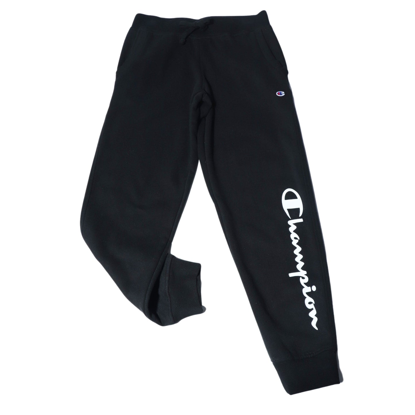 CHAMPION Boys Bottoms M / Black CHAMPION - Logo side leg sweatpants