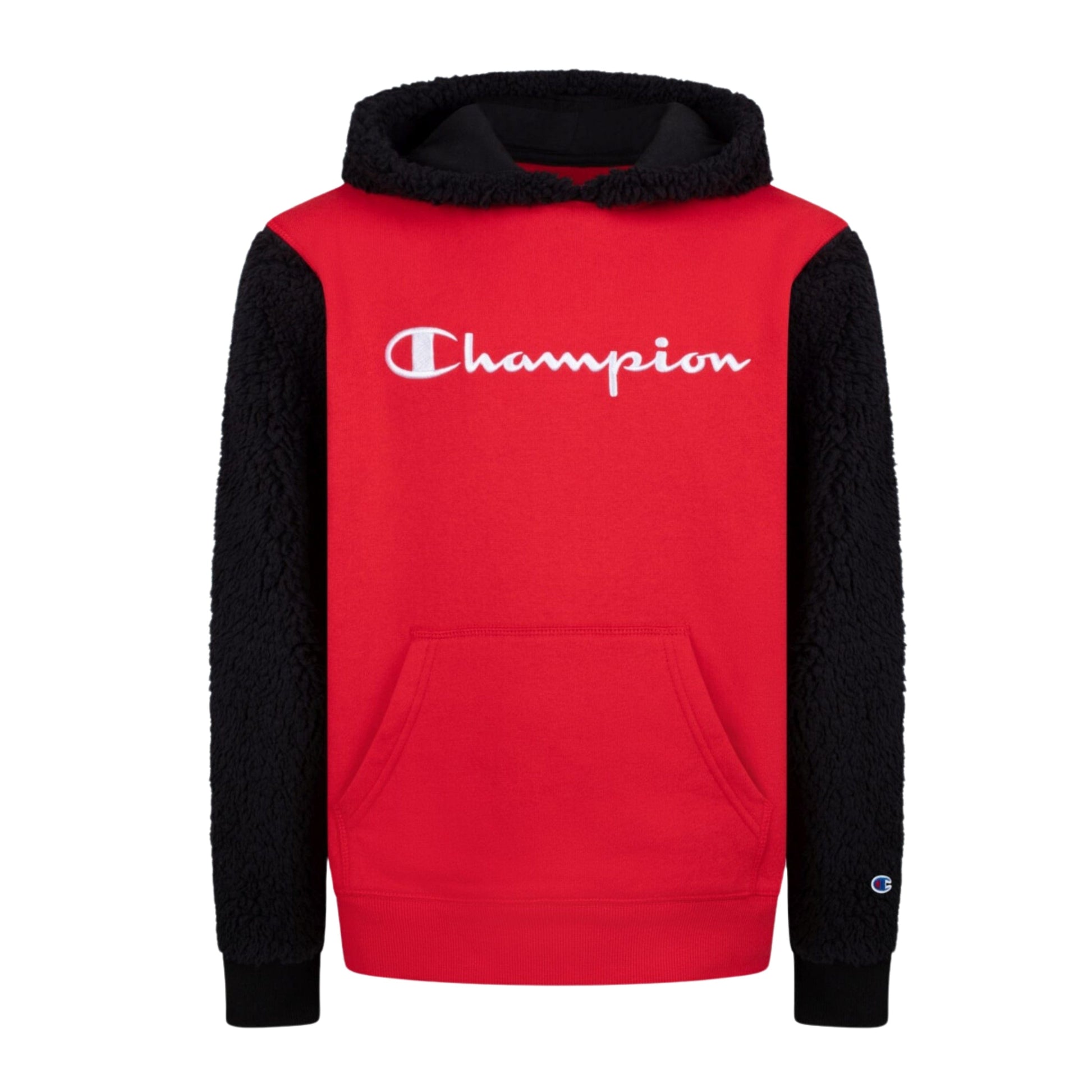 CHAMPION Boys Tops XL / Multi-Color CHAMPION - KIDS - Sherpa Color blocked Logo Hoodie