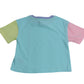 CHAMPION Girls Tops 5 Years / Multi-Color CHAMPION - Kids - Colorblocked Front Branding T-Shirt