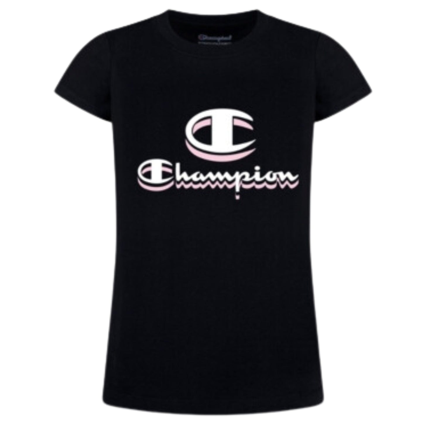 CHAMPION Girls Tops L / Black CHAMPION - KIDS - Drop Shadow T-shirt