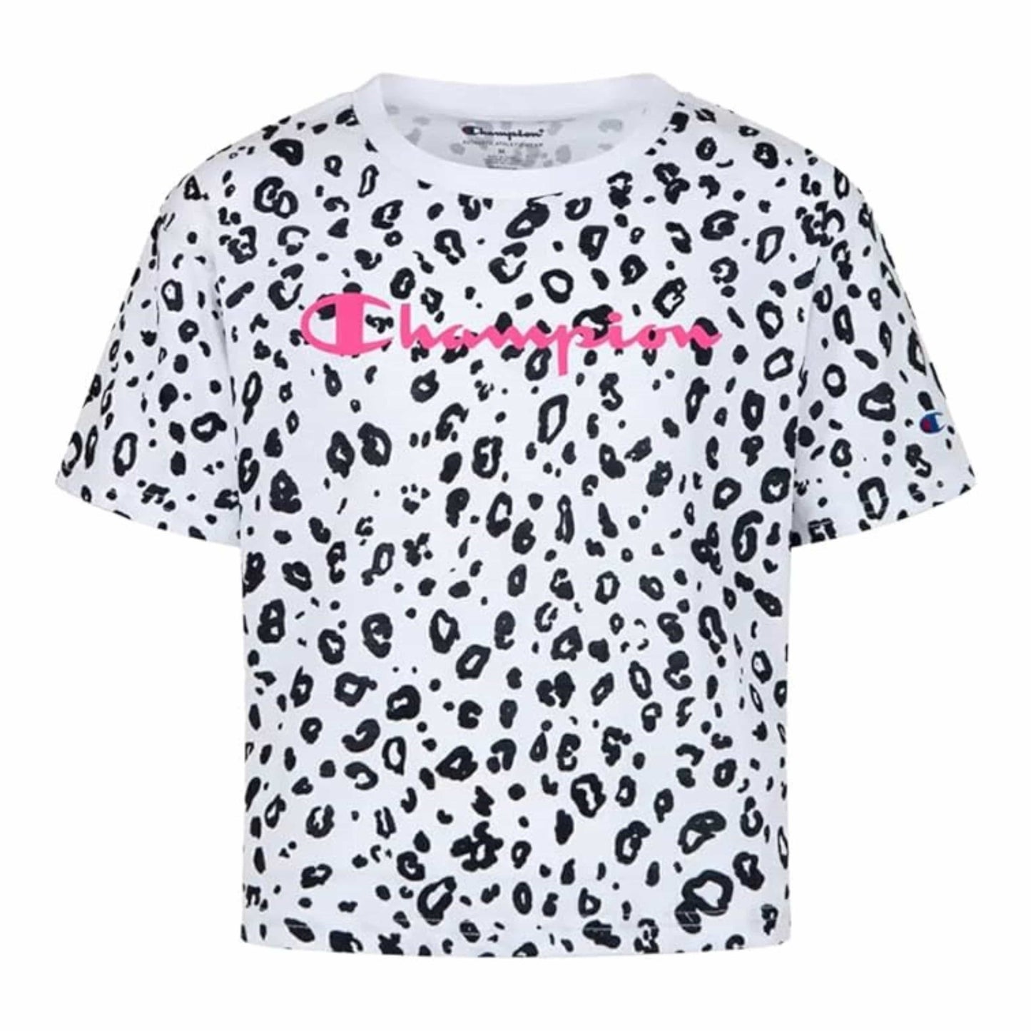 CHAMPION Girls Tops XS / Multi-Color CHAMPION - Kids -  Leopard All Over Print Boxy T-shirt