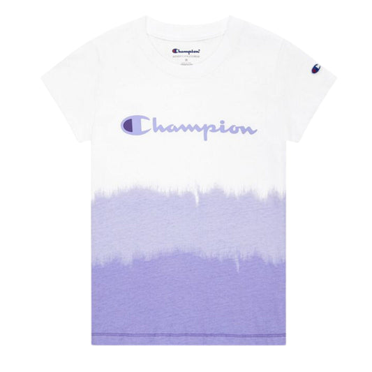 CHAMPION Girls Tops 5 Years / Multi-Color CHAMPION - KIDS - Short Sleeve Printed Dip Dye T-Shirt