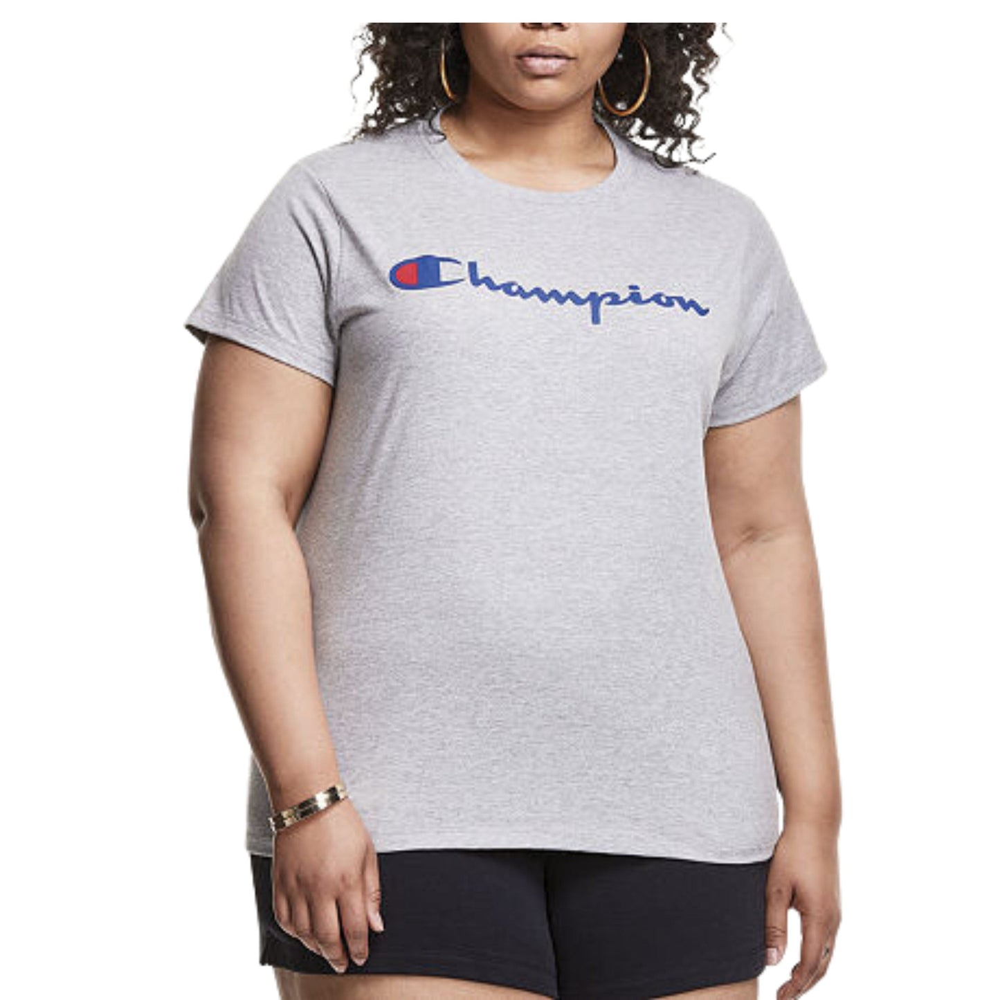 CHAMPION Womens Tops XXXL / Grey CHAMPION - Crew Neck Short Sleeve T-Shirt