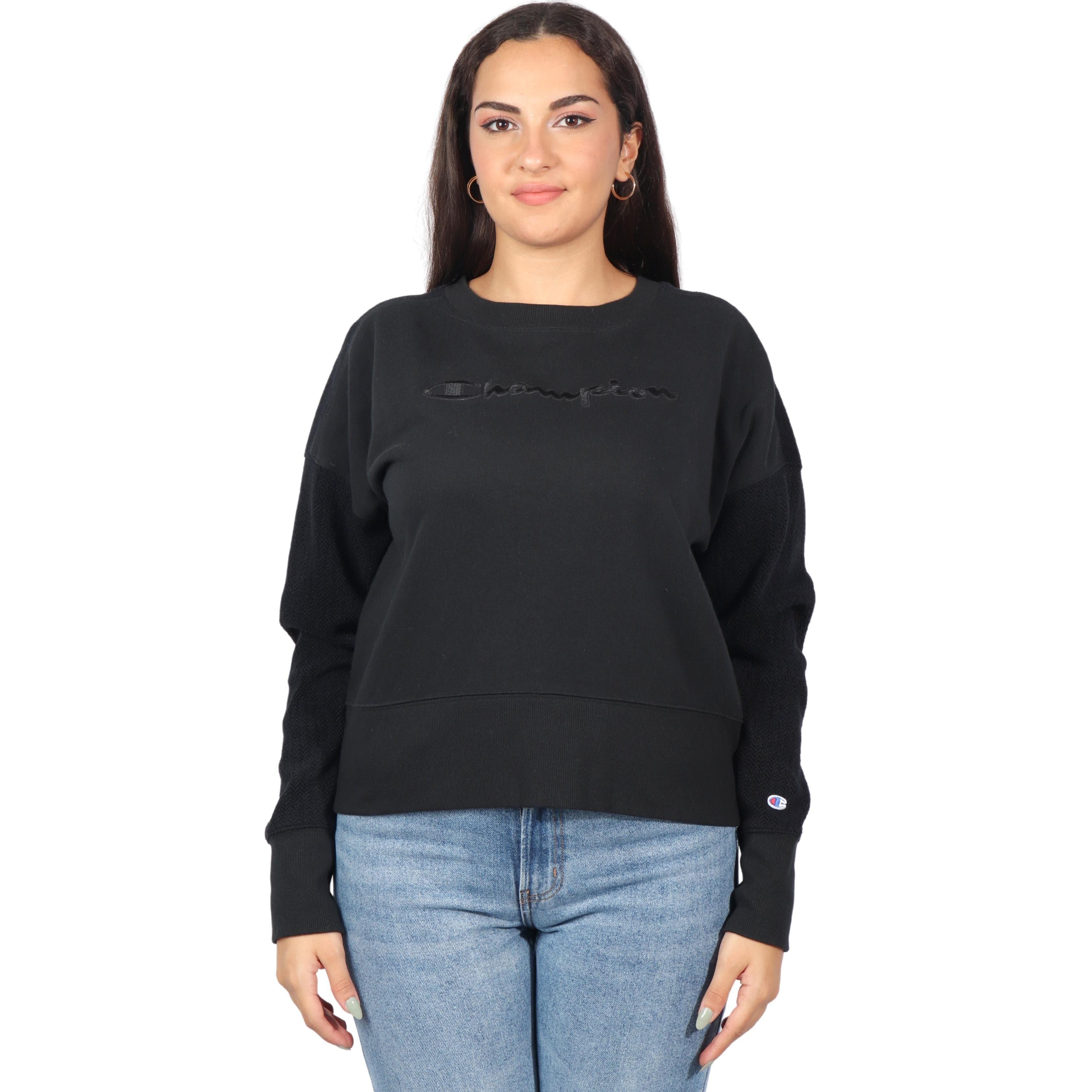 Black champion clearance sweatshirt women