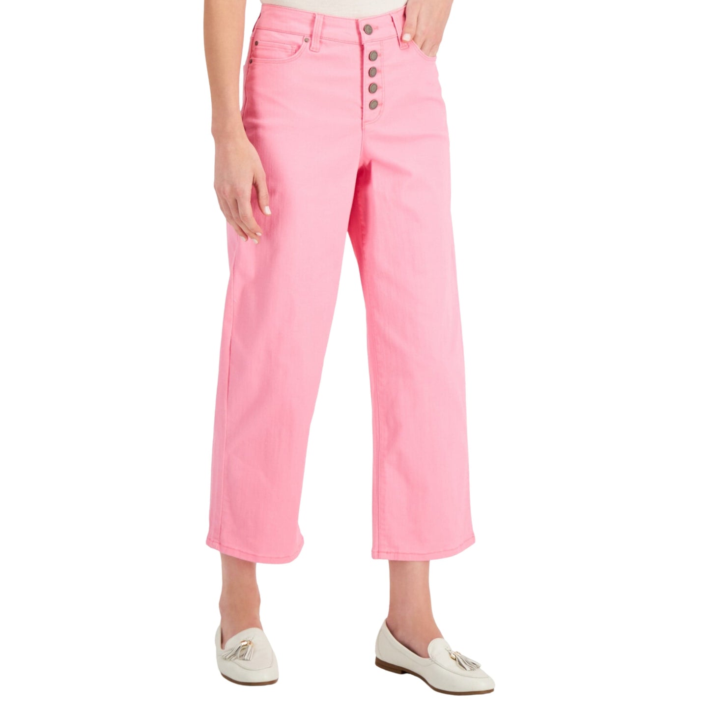 CHARTER CLUB Womens Bottoms L / Pink CHARTER CLUB -  High-Rise Straight-Leg Jeans