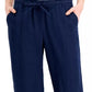 CHARTER CLUB Womens Bottoms Petite S / Navy CHARTER CLUB -  Linen Drawstring Pants