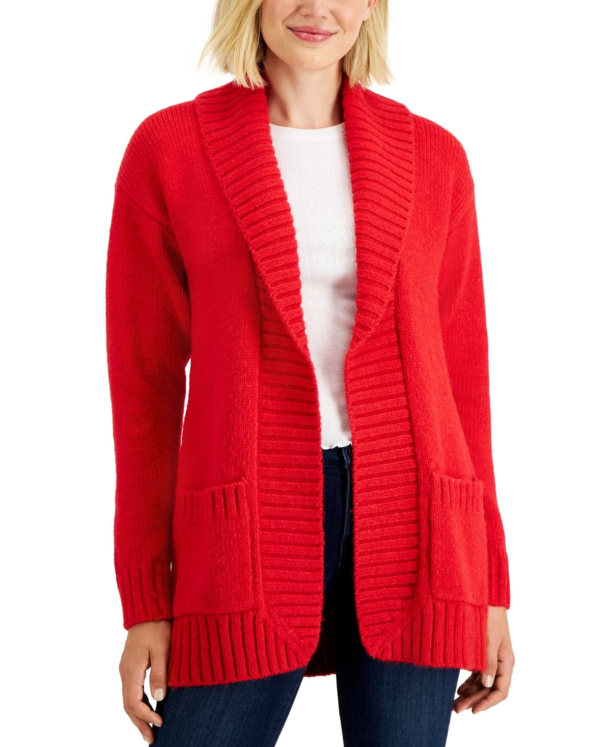 Charter club open sales front cardigan