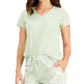 CHARTER CLUB Womens Pajama S / Green CHARTER CLUB - V-Neck Pajama T-Shirt