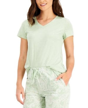 CHARTER CLUB Womens Pajama S / Green CHARTER CLUB - V-Neck Pajama T-Shirt