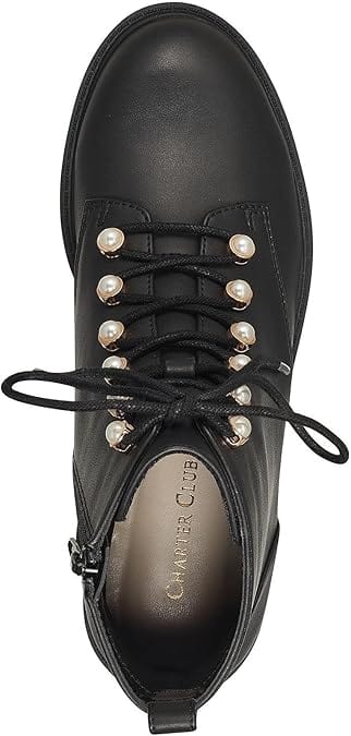 CHARTER CLUB Womens Shoes 40 / Black CHARTER CLUB - Imitation Pearl Lace up Shiloh Round Toe