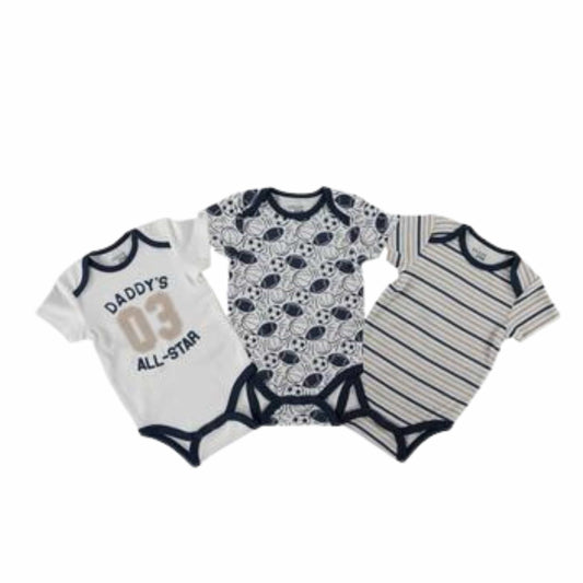 CHICK PEA Baby Boy 3-6 Month / Multi-Color CHICK PEA - BABY -  3-Pc. Printed Cotton Bodysuits