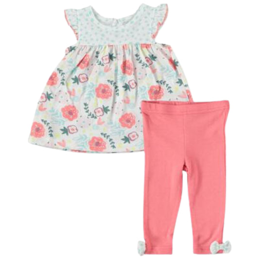 CHICK PEA Baby Girl 0-3 Month / Multi-Color CHICK PEA - BABY -  2-Pc. Floral-Print Tunic & Leggings Set