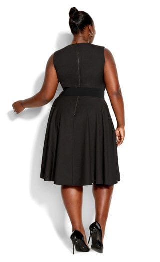 CITY CHIC Womens Dress L / Black CITY CHIC - Plus Size Sleeveless Dress