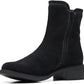 CLARKS Womens Shoes 40 / Black CLARKS - Suede Round Toe Ankle Boots