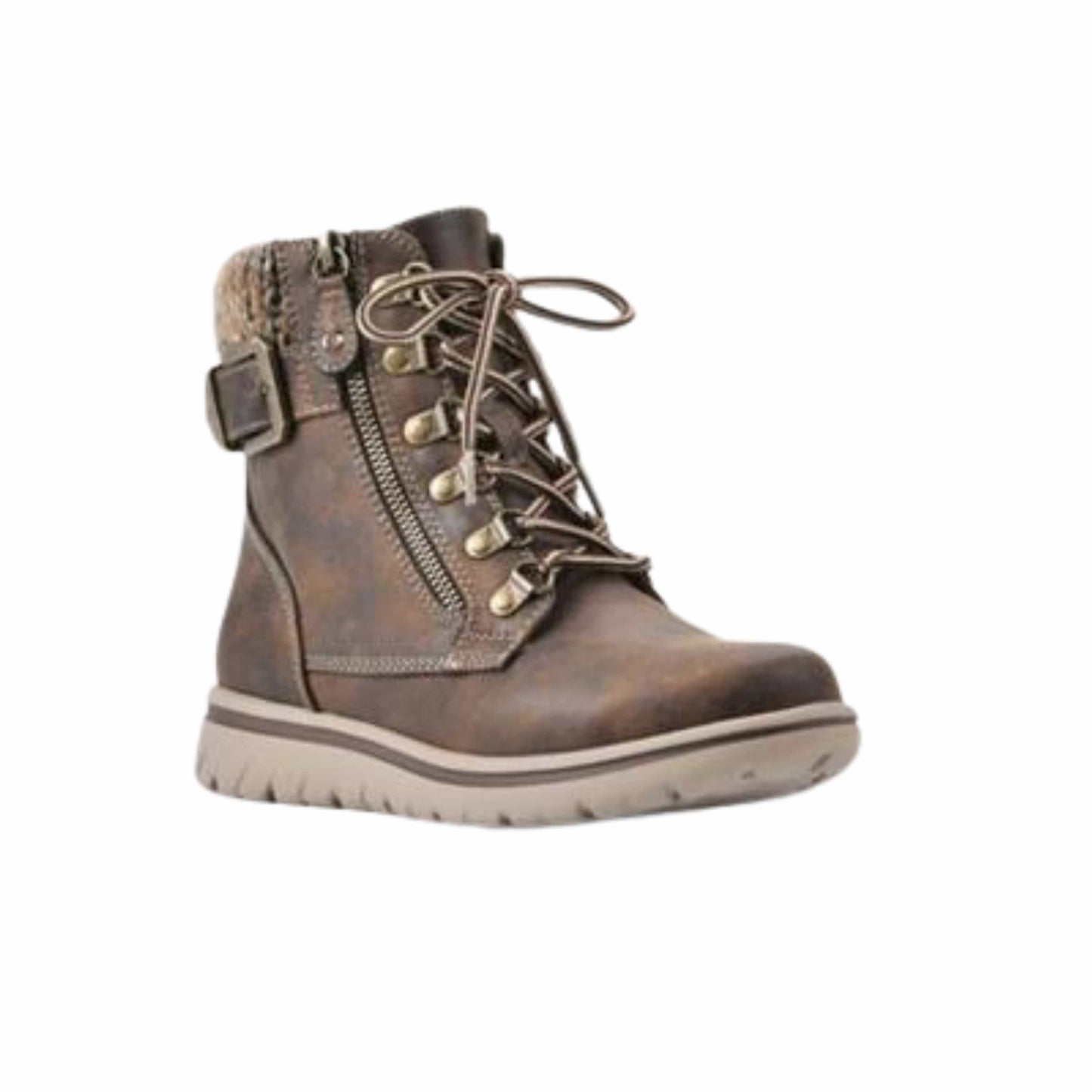 CLIFFS Womens Shoes 39.5 / Brown CLIFFS -  Ankle Outdoors Combat & Lace-up Boots