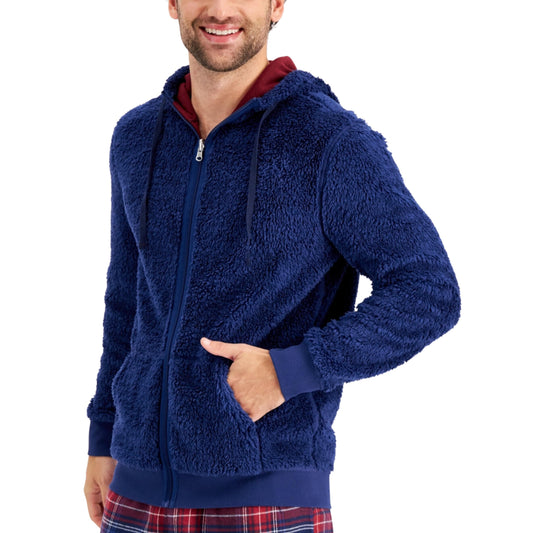 CLUB ROOM Mens Pajamas XL / Blue CLUB ROOM - Fleece Reversible Pajama Hoodie