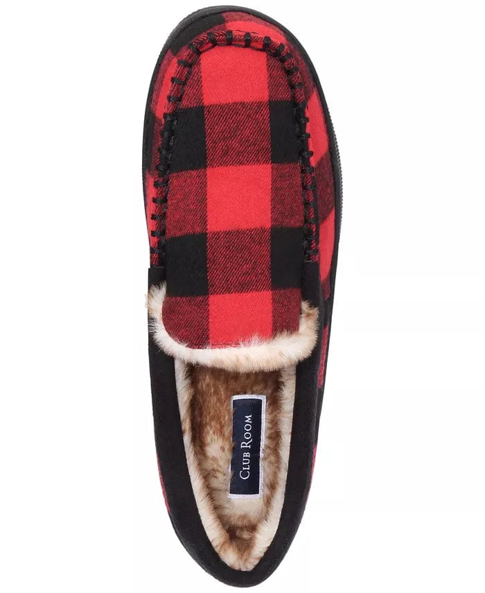 Red and discount black plaid moccasins