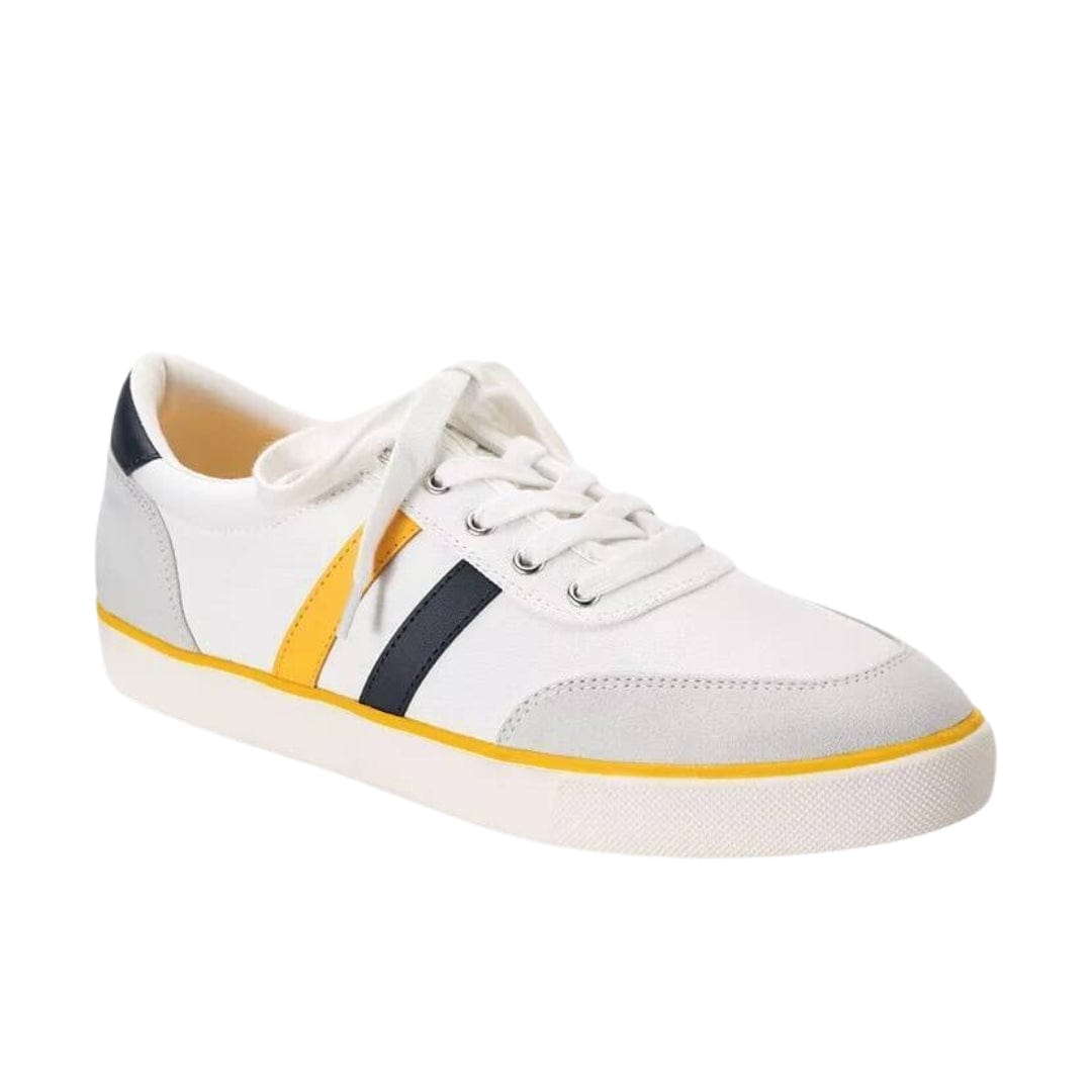 CLUB ROOM Mens Shoes 45 / White CLUB ROOM - Stripe Lace-up Sneakers