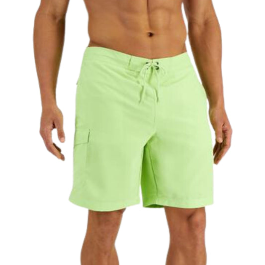 CLUB ROOM Mens Swimwear S / Green CLUB ROOM - Solid Quick Dry 9 Board  Swim Shorts