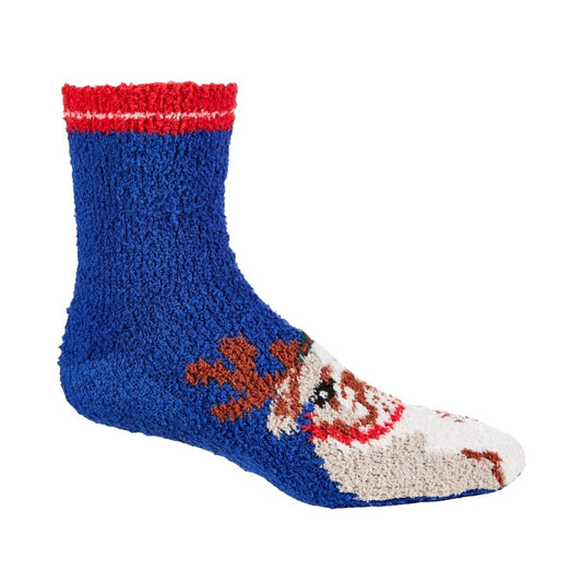 CLUB ROOM Socks One Size / Blue CLUB ROOM - Cozy Holiday Reindeer Do Christmas Bulldog Crew Socks
