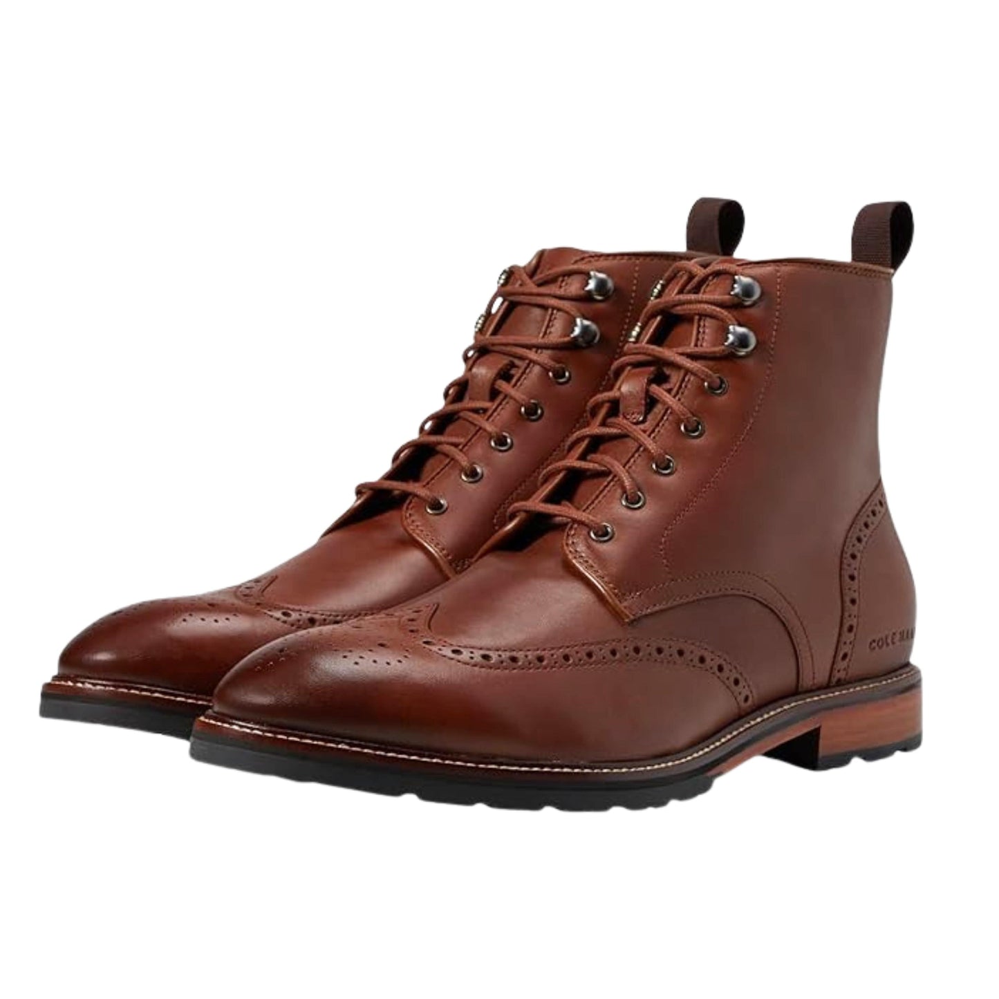 COLE HAAN Mens Shoes COLE HAAN - Berkshire Wingtip Leather Ankle Boots