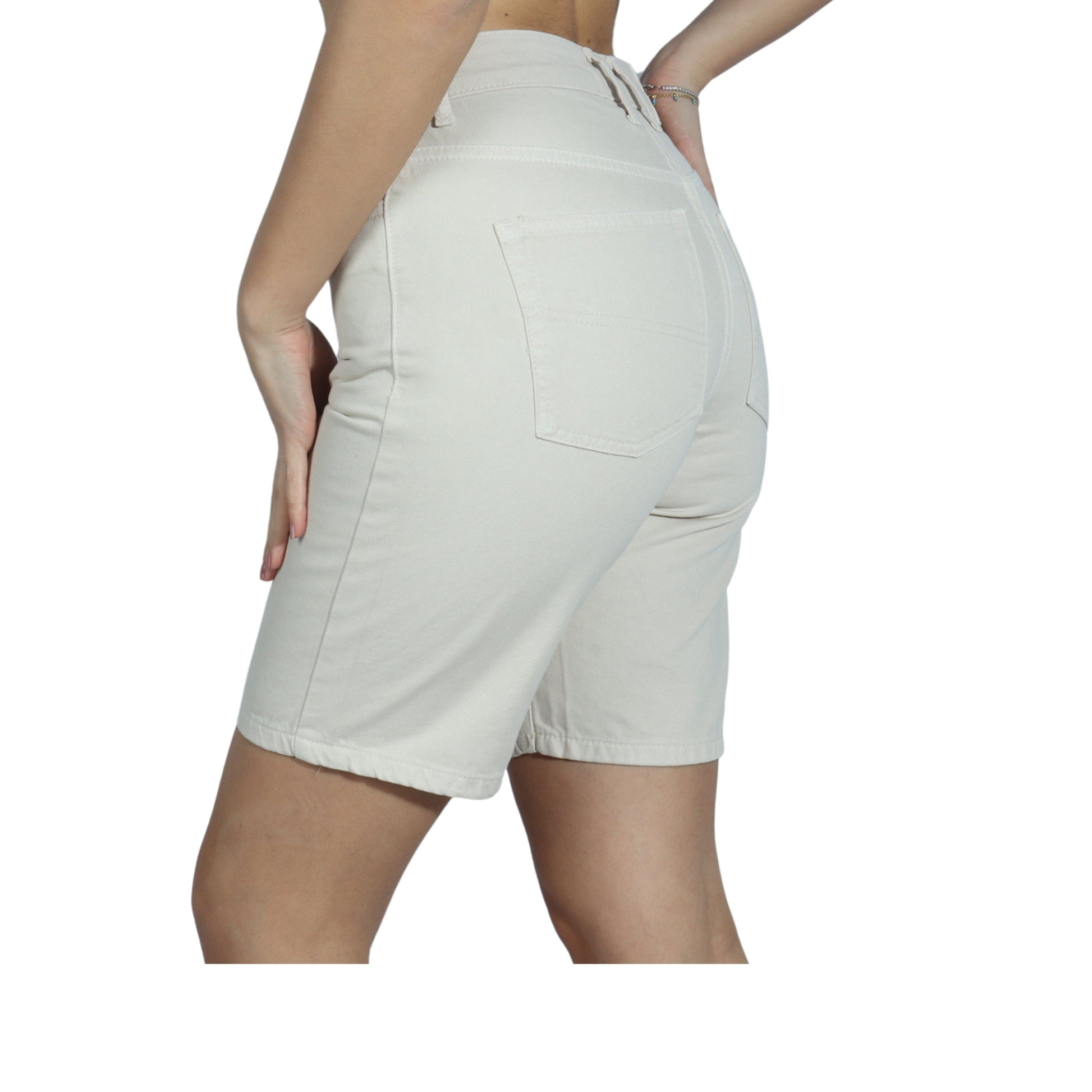 COLLUSION Womens Bottoms S / Beige COLLUSION - Belt Loops Short