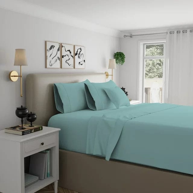 COLOR SENSE Bedsheets Queen / Aqua COLOR SENSE - 1200 Thread Count Cotton Blend Sheet Set