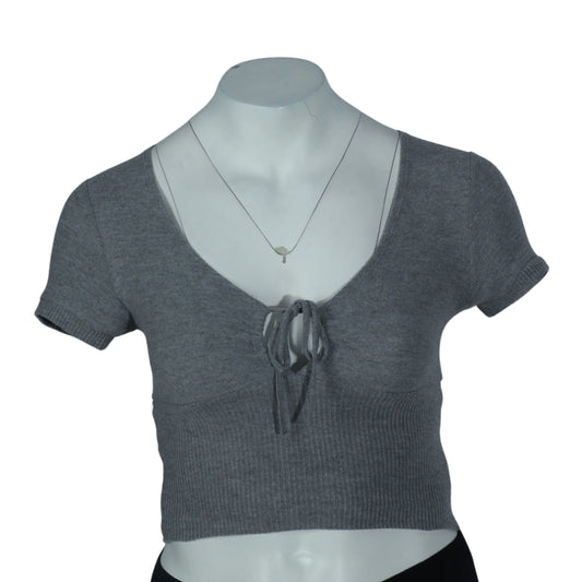 COLSIE Womens Tops S / Grey COLSIE - Short Sleeve Blouse