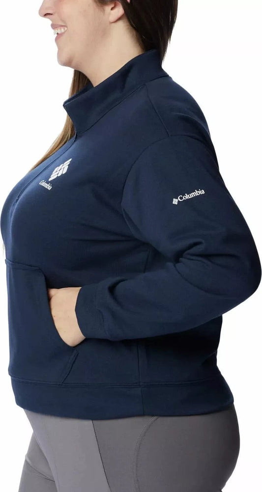 COLUMBIA Womens Tops XXXL / Navy COLUMBIA -  Plus Size Trek Quarter-Zip Sweatshirt