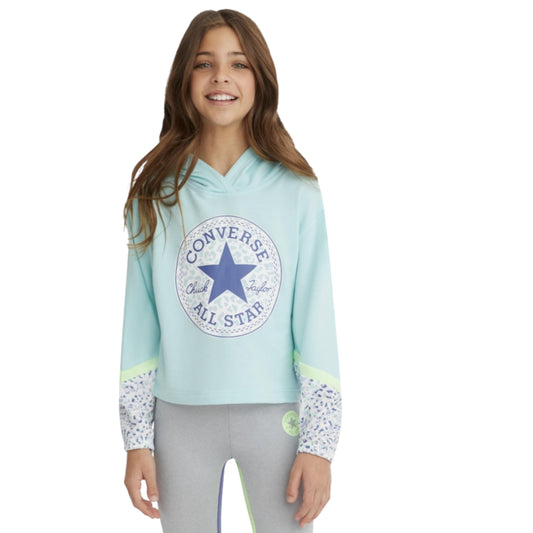 CONVERSE Girls Tops CONVERSE - Girls Color Blocked Printed hoody