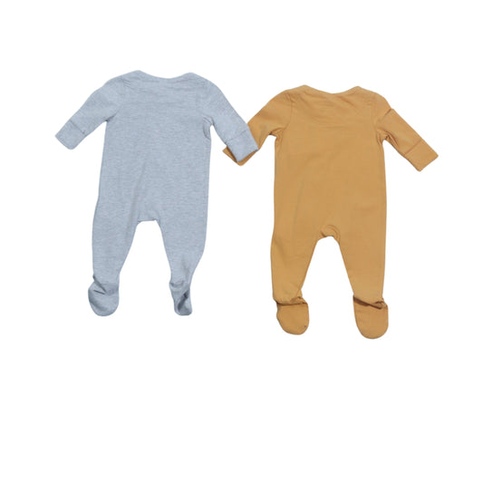 COTTON ON Baby Boy New Born / Multi-Color COTTON ON - Baby - Angled Zippers Overall Set