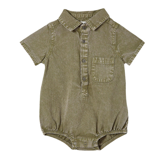COTTON ON Baby Boy 12-18 Month / Green COTTON ON - BABY - Short Sleeves Shirt BodySysuit