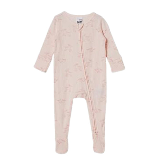 COTTON ON Baby Girl 3-6 Month / Pink COTTON ON - BABY - Zip Through Romper