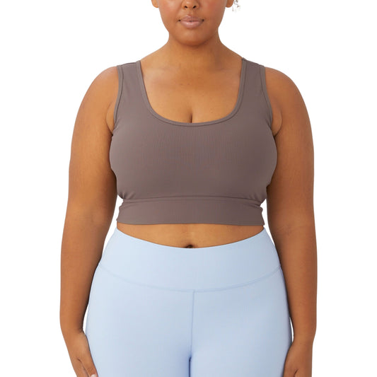 COTTON ON Womens sports COTTON ON - Plus Size Active Rib Crop Tank Top