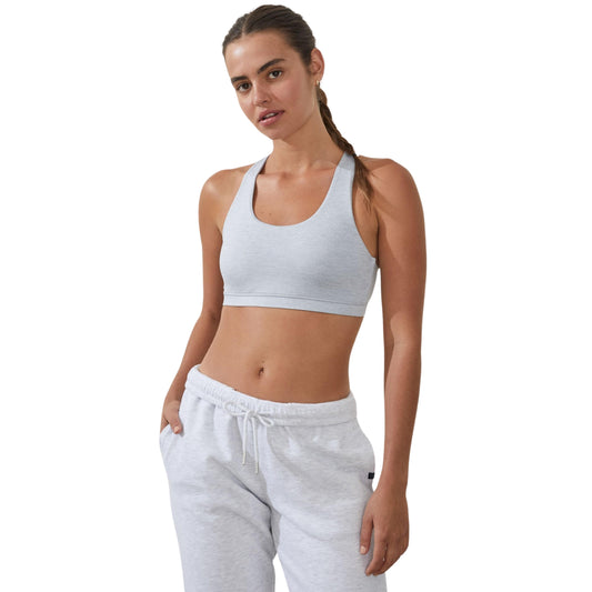 COTTON ON Womens sports M / Grey COTTON ON - Strappy Sports Crop
