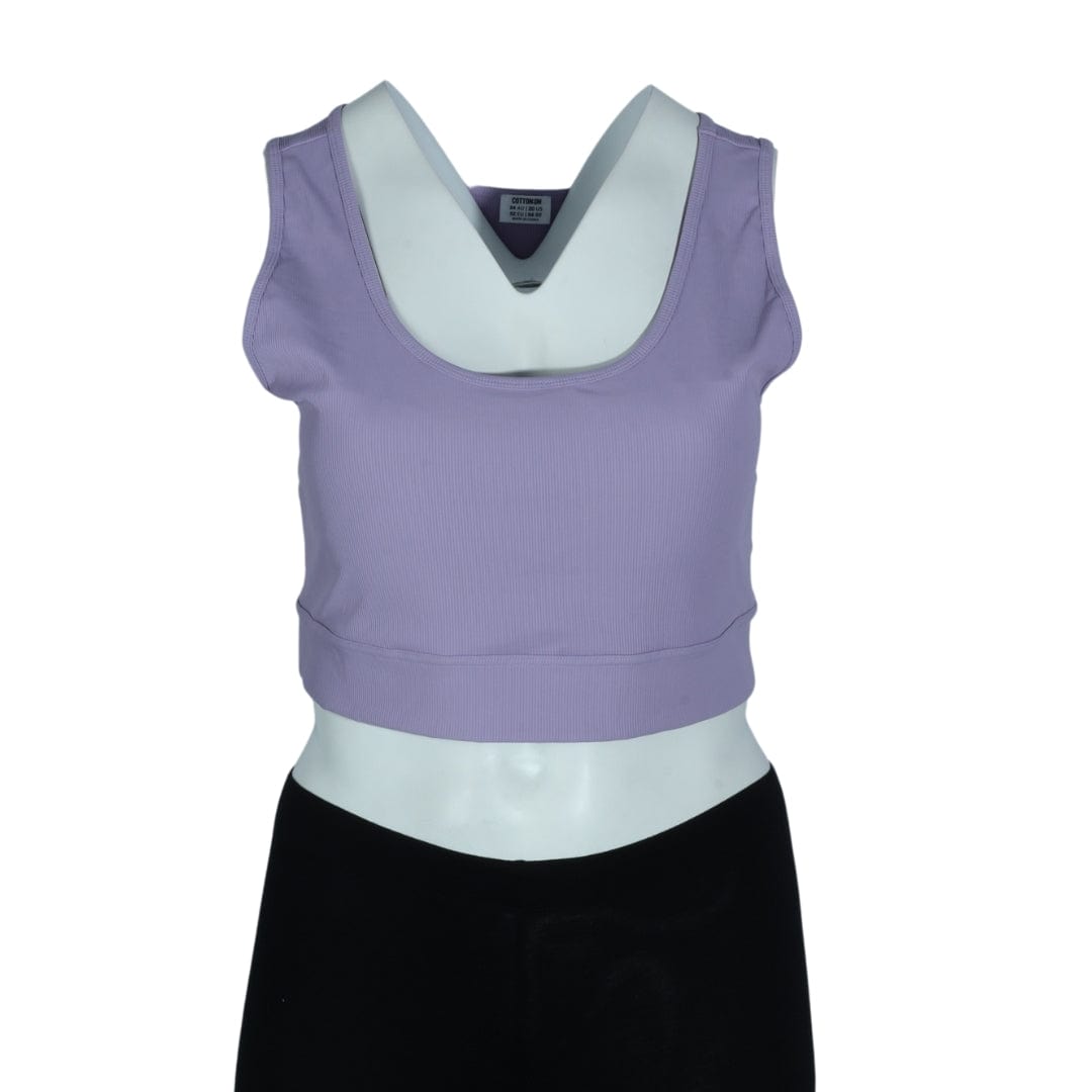 COTTON ON Womens Tops XXL / Purple COTTON ON - Plus Size Active Rib Crop Tank Top