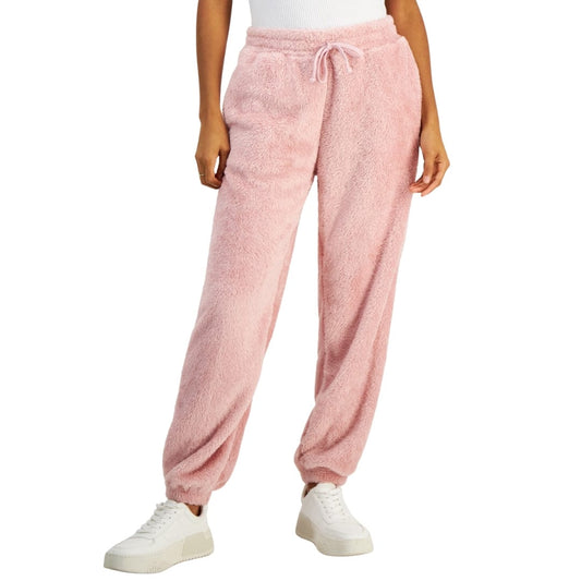 CRAVE FAME Womens Bottoms S / Pink CRAVE FAME - High-Rise Double-Sided Woobie Joggers