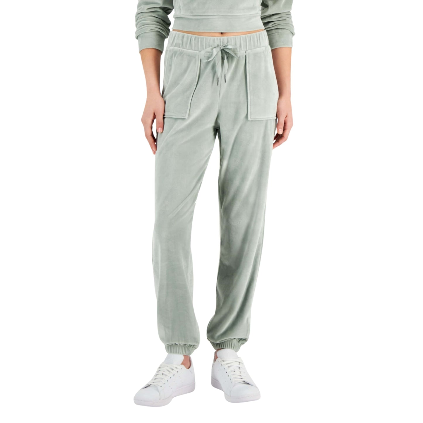 CRAVE FAME Womens Bottoms M / Green CRAVE FAME - Velour Drawstring-Waist Jogger Pants