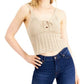 CRAVE FAME Womens Tops L / Beige CRAVE FAME - Lace-up Sweater Top