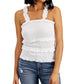 CRAVE FAME Womens Tops M / White CRAVE FAME -  Printed Tiered Smocked Tank Top