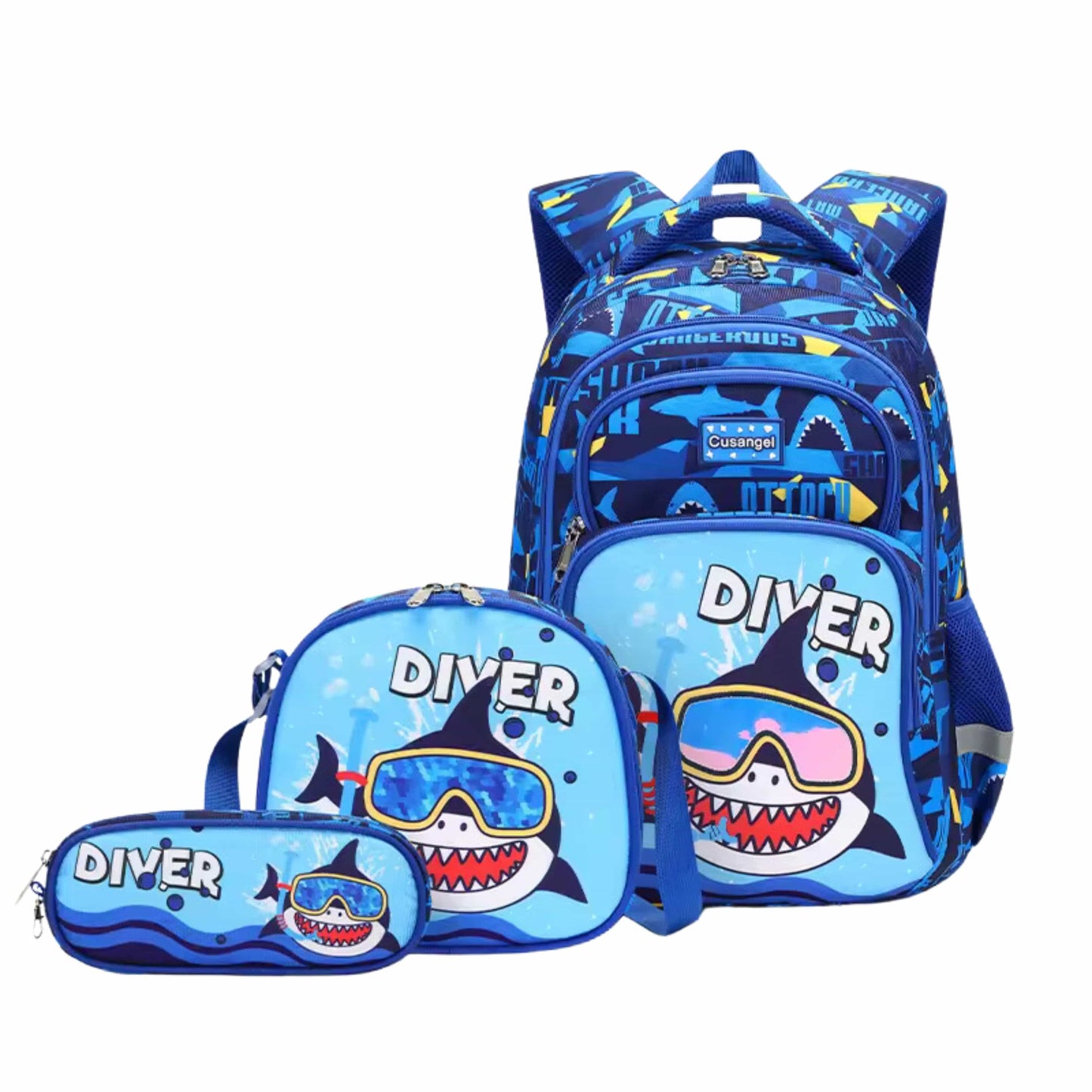 CUSANGEL School Bags Blue CUSANGEL - Cute shark Cartoon school Bag