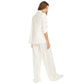 DANIELLE BERNSTEIN Womens Jackets L / White DANIELLE BERNSTEIN - Blazer With Ruched Sleeves