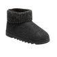 DEARFOAMS Womens Shoes 36 / Black DEARFOAMS - Bella Knit Cuff Felted Bootie Slippers