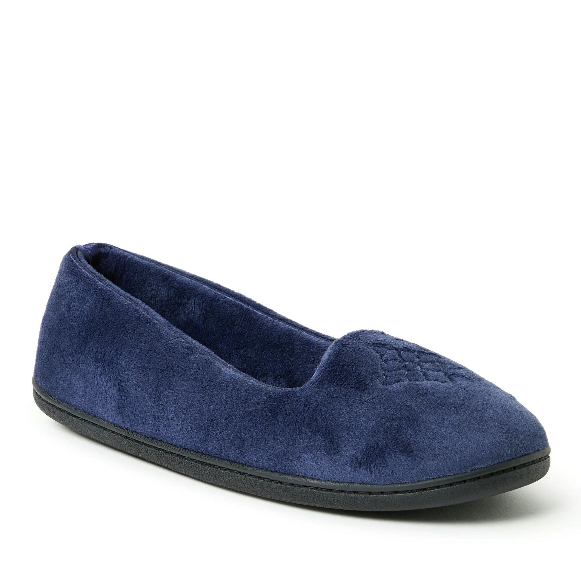 DEARFOAMS Womens Shoes 38 / Navy DEARFOAMS -  Rebecca Microfiber Velour Closed Back Slipper