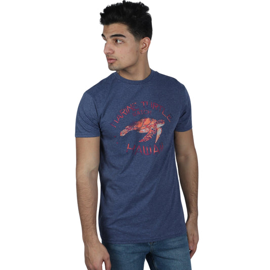 DELTA SOFT Mens Tops M / Blue DELTA SOFT - Marine Turtle Printed T-shirt